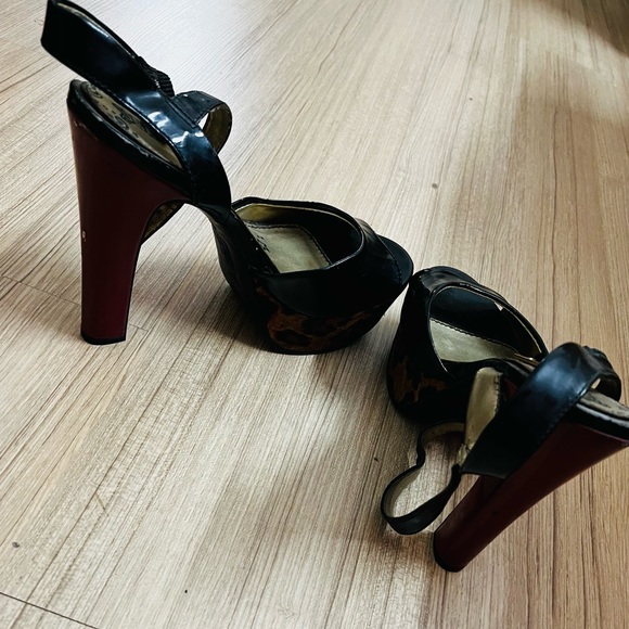 Brash Peep Toe Platform Block Heels Sandals - Picture 13 of 15